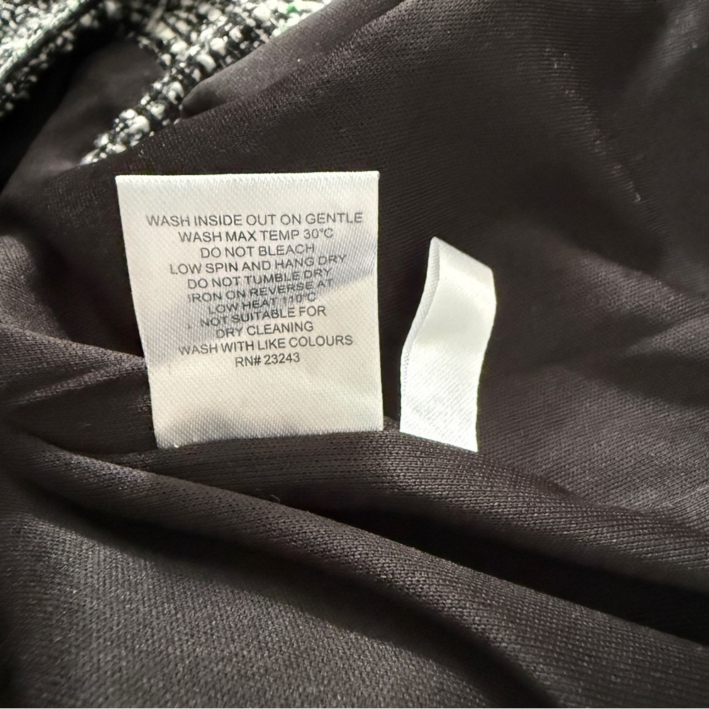 New York & Company Black, White & Green Tweed Sheath Dress - Picture 7 of 7
